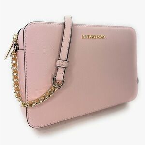 Jet Set Large Saffiano Leather Crossbody Bag Michael Kors